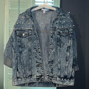 New no tags. Never worn. Jean jacket with pearls
